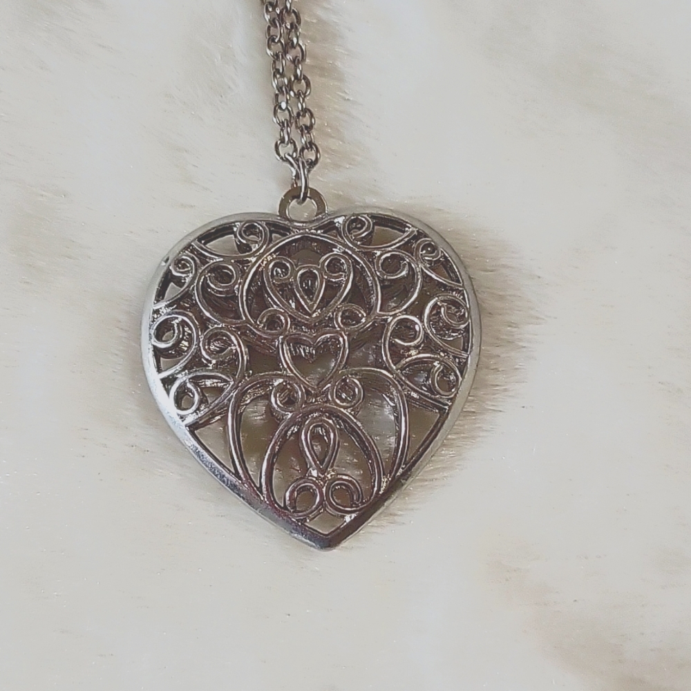 Scrolled Heart Necklace